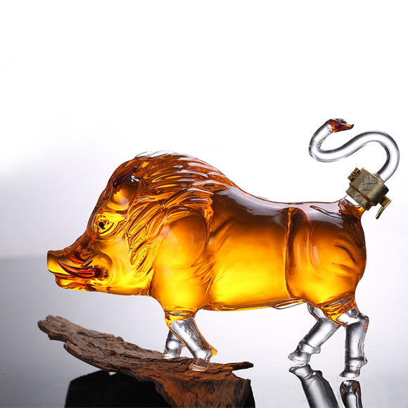 Botella de Vino Forma Cerdo del Zodiaco