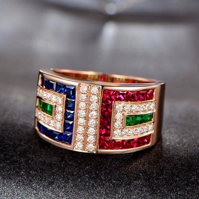 Anillo de Cóctel Luxury con Zirconia Multicolor - Image 14
