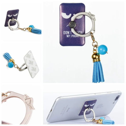Anillo Soporte para Teléfono con Borlas Metálicas Pintadas a Mano - Image 32