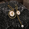 Sterling Plateado Earrings Female Niche Letters Asymmetry Yellow Dorado