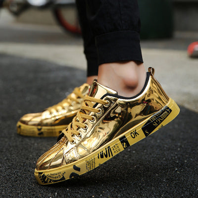 Zapatos de Cuero Charolado con Paneles Brillantes - Image 3