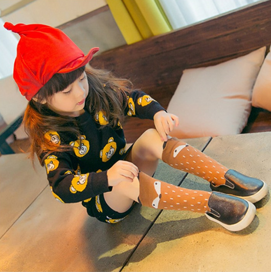 Calcetines Infantiles de Algodón con Diseño Zorro Adorable - Transpirables para Primavera y Otoño - Image 5