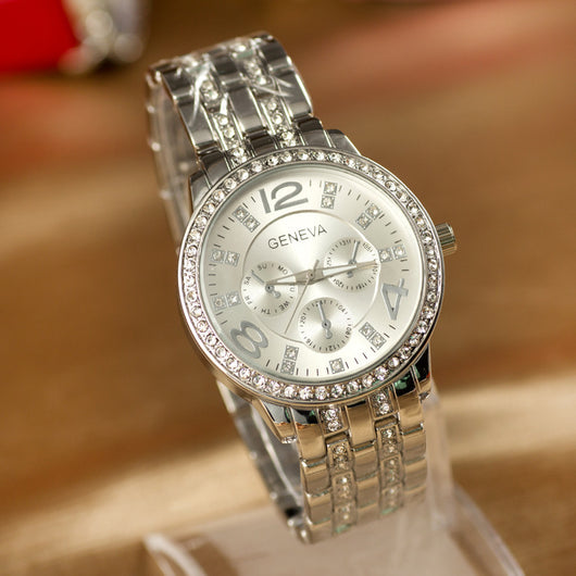 Reloj de Moda Geneva con Diamantes en Aleación - Image 5