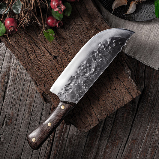 Cuchillo de Cocina Antiguo Forjado a Mano de Longquan para Chef Casero