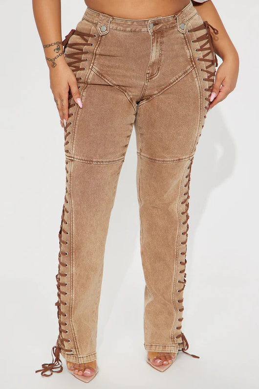 Jeans Bandage con Cordón para Mujer - Estilo Hot Girl Europeo y Americano - Image 21