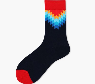 Calcetines Largos de Algodón para Mujer con Diseño Geométrico Otoñal - Image 6