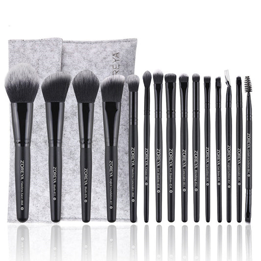 Set Profesional de 15 Brochas de Maquillaje ZOREYA