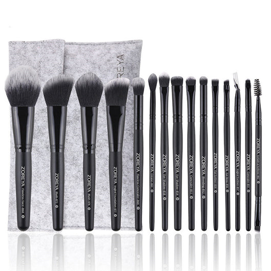 Set Profesional de 15 Brochas de Maquillaje ZOREYA