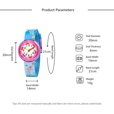 Reloj Infantil de Silicona Transparente con Diseños Adorables - Image 17