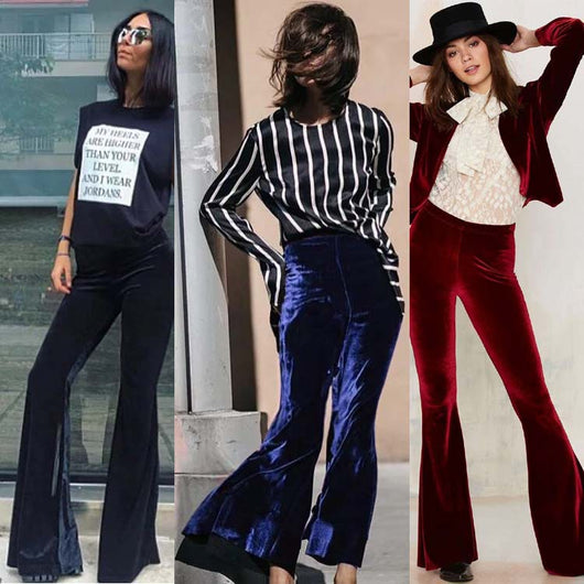Pantalones Casuales Velvet Micro para Mujer