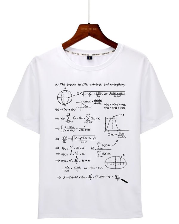 Camiseta Casual con Estampado de Fórmula Geométrica - Image 5