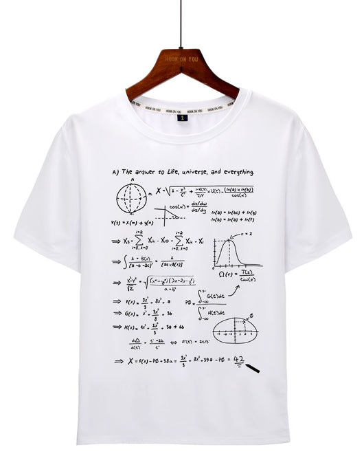 Camiseta Casual con Estampado de Fórmula Geométrica - Image 5