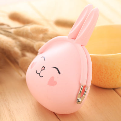 Monedero de Silicona Kawaii Conejo - Bolsa Multiusos Colores Pastel - Image 3