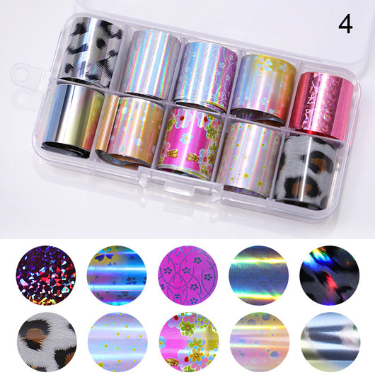 Papel Transfer Láser para Uñas - 50 Stickers Estrella en 10 Colores Variados - Image 4