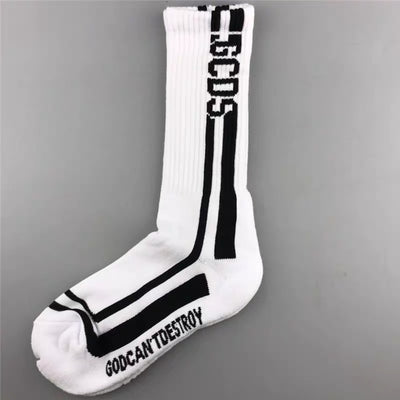 Calcetines Deportivos Altos de Algodón Puro con Letras - Image 21