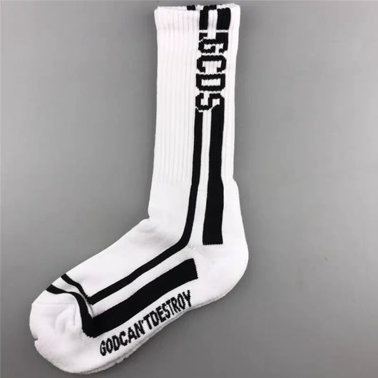 Calcetines Deportivos Altos de Algodón Puro con Letras - Image 21