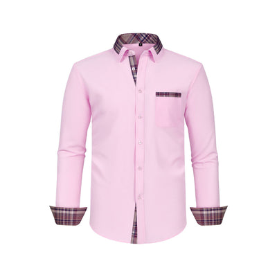 Camisa Manga Larga Hombre con Cuello Floral Patchwork - Image 29