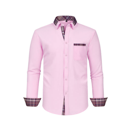 Camisa Manga Larga Hombre con Cuello Floral Patchwork - Image 29