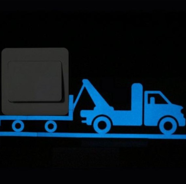 Pegatina Interruptora Luminosa Azul con Diseño Infantil