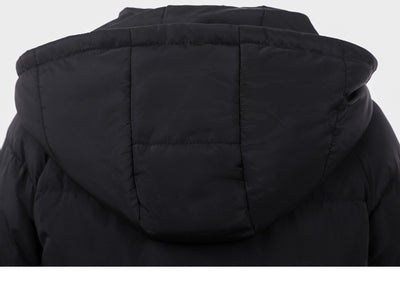 Abrigo de Plumas de Pato Blanco Largo hasta la Rodilla - Cálido y Acolchado para Invierno - Image 14
