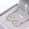 8-word pendant rose gold clavicle chain