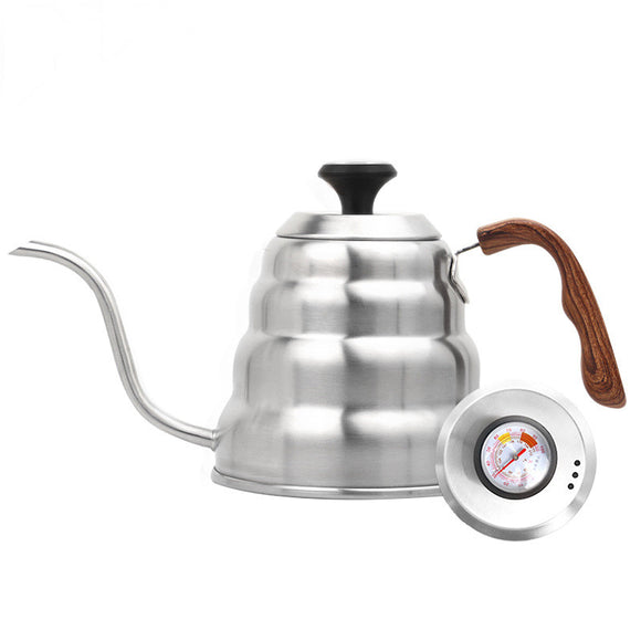 Cafetera con Pantalla de Temperatura en Acero Inoxidable