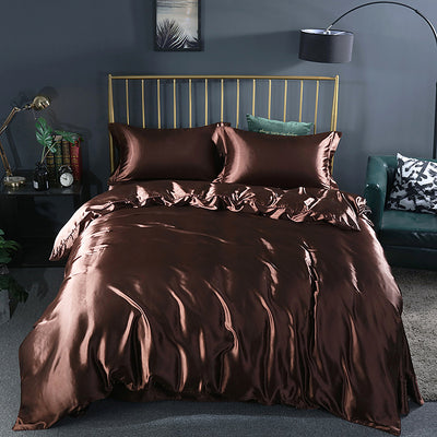Juego de Cama Funda Nórdica Seda de Hielo Color Puro Verano - Image 18