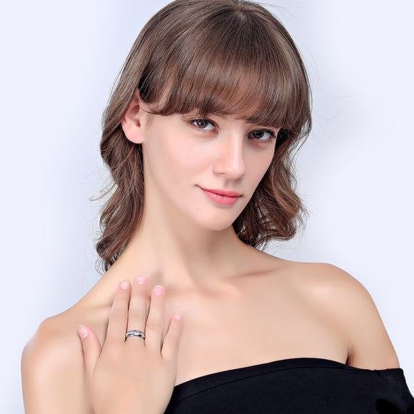 Anillos de Cristal Dorados para Mujer en Acero Inoxidable