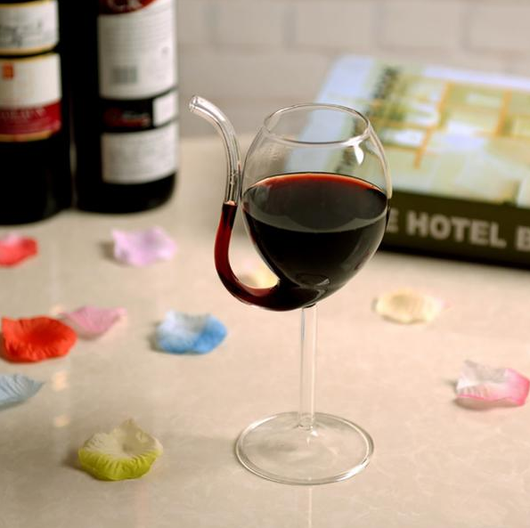Copa de Vino Tinto Cristal Rojo Vampiro con Tapa Hermética - Image 2