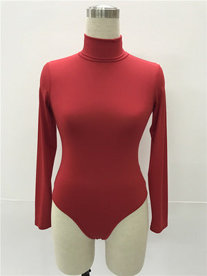 Jumpsuit Invierno Mujer 12 Colores Cuello Alto Manga Larga Ajustado - Image 6
