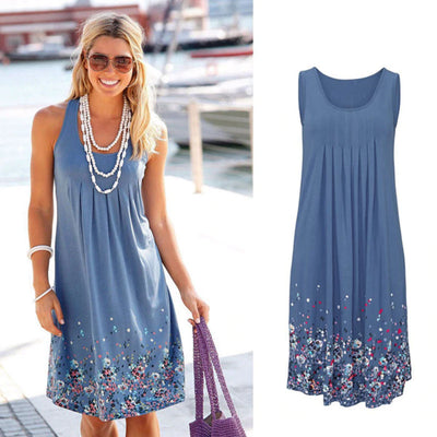 Vestido Floral Suelto sin Mangas para Verano - Casual y Cómodo - Image 7