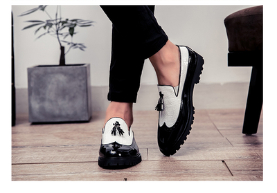 Zapatos Casuales Hombre Estilo Coreano con Borlas y Suela Gruesa - Image 18