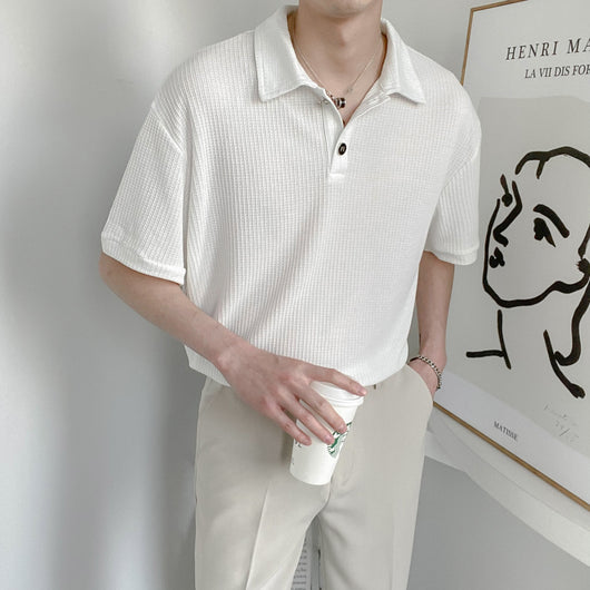 Polo Manga Corta Tide Versión Coreana - Camiseta Clásica con Solapa - Image 13