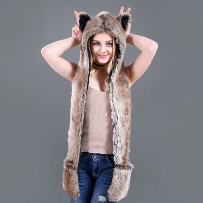 Gorro Infantil de Peluche con Bufanda y Guantes - Diseño de Dibujos Animados - Image 14