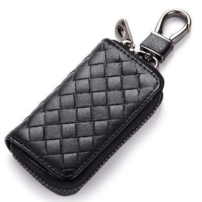 Estuche para Llaves de Cuero Tejido para Hombre