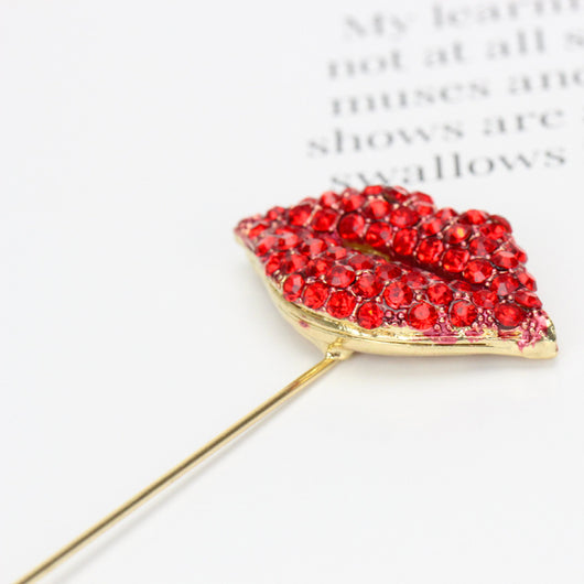 Broche Labial Diamante Rojo Brillante - Image 4