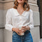 Blusa Blanca Clásica para Mujer con Cuello Bebé