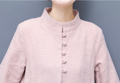 Cortavientos Retro de Algodón y Lino para Mujer con Diseño Artístico - Image 18