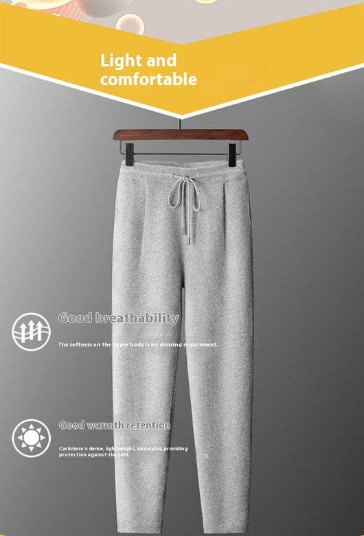 Pantalones Casuales de Cachemira Suelta para Hombre - Image 14
