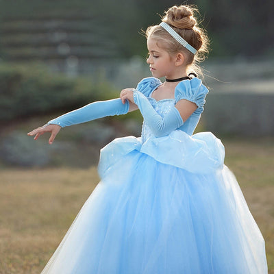 Vestido Princesa con Falda de Tul Azul - Image 4