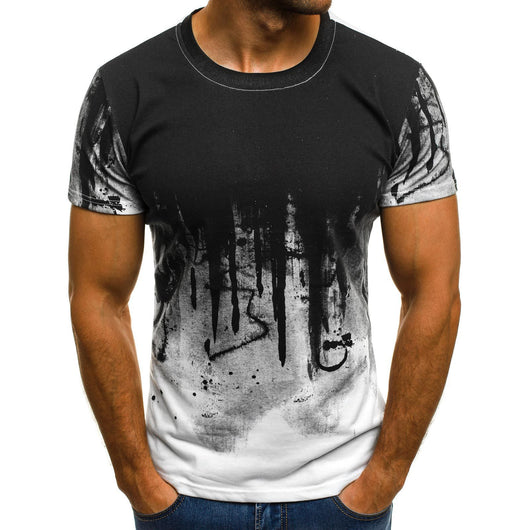 Playera de Compresión Fitness para Hombre - Degradado Negro y Rojo - Image 7