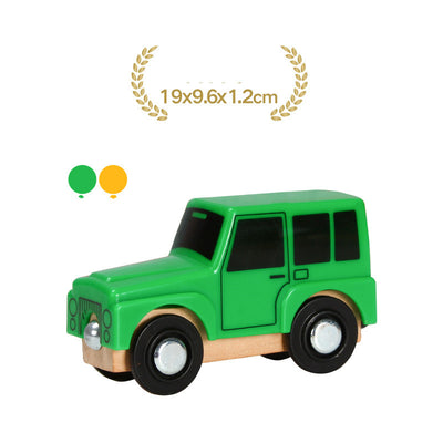Set de Vehículos de Madera: Camión de Bomberos, Ambulancia y Grúa - Image 2