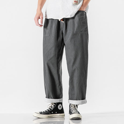Pantalones Retro de Pierna Ancha Cintura Alta - Image 7