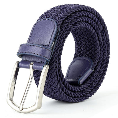 Cinturón de Cuero Tejido Elástico para Hombre - Image 9