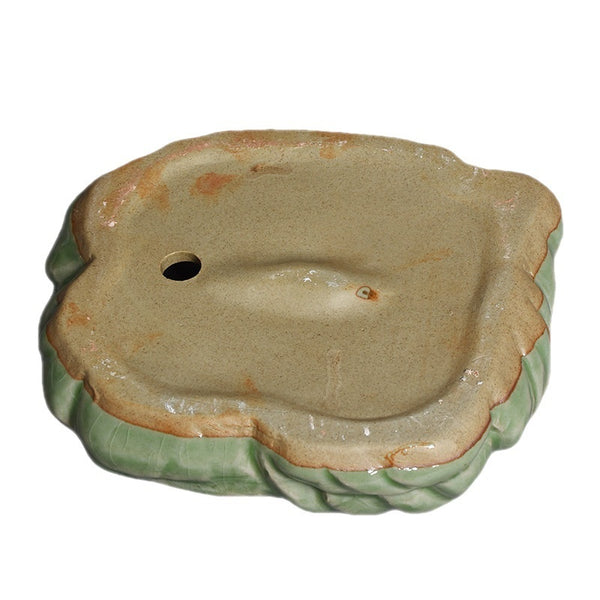 Maceta de Cerámica Stoneware con Diseño Floral