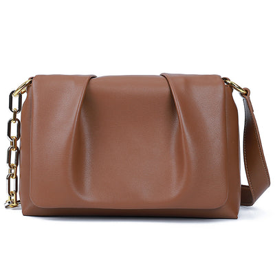 Bolso Bandolera de Cuero Acolchado Nube con Pliegues Versátil - Image 6