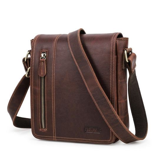 Bolsa Mensajero de Cuero Genuino para Hombre - Estilo Europeo y Americano - Image 6