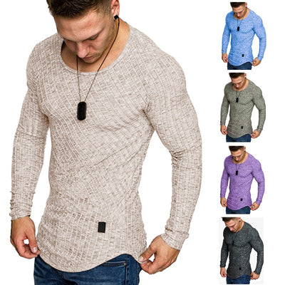 Camisa de Cuero Europeo Clásica con Cuello Redondo y Manga Larga - Image 4