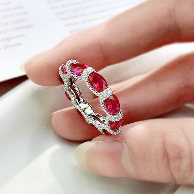 Anillo de Plata 925 con Piedras de Diamante Artificial - Image 17
