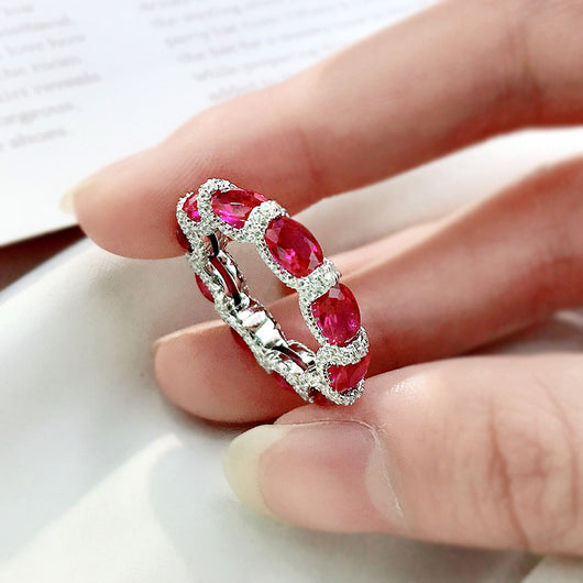 Anillo de Plata 925 con Piedras de Diamante Artificial - Image 17
